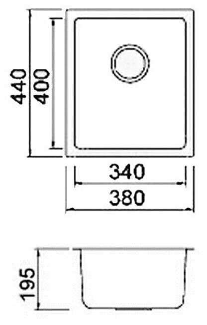 Мойка нержавеющая для кухни Seaman Eco Roma U 440х380 мм SMR-4438A Antique Gold фотография 1