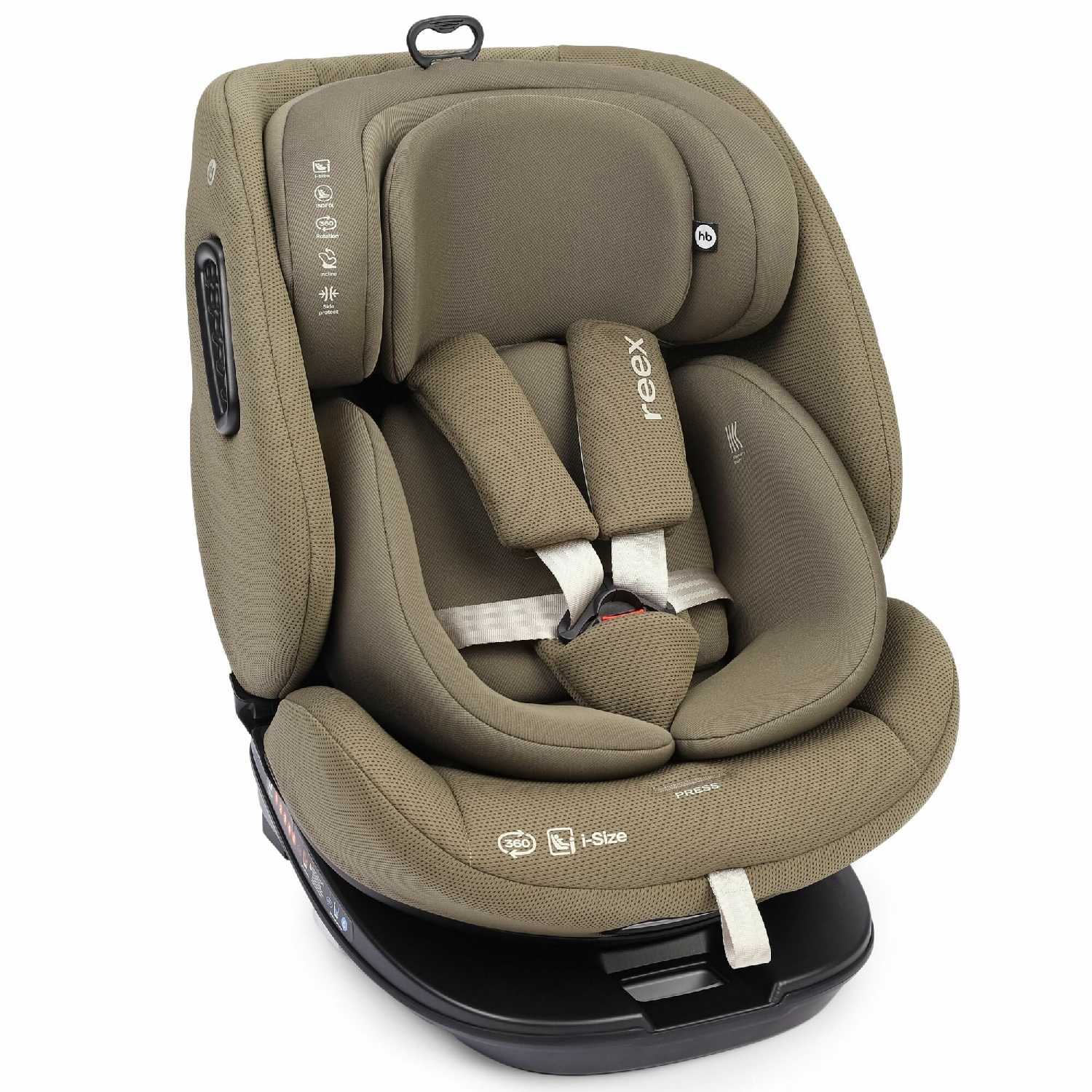 Автокресло детское Reex Happy Baby, поворотное на 360, группа 0+/1/2/3 (до 36 кг), крепление Isofix фотография 6