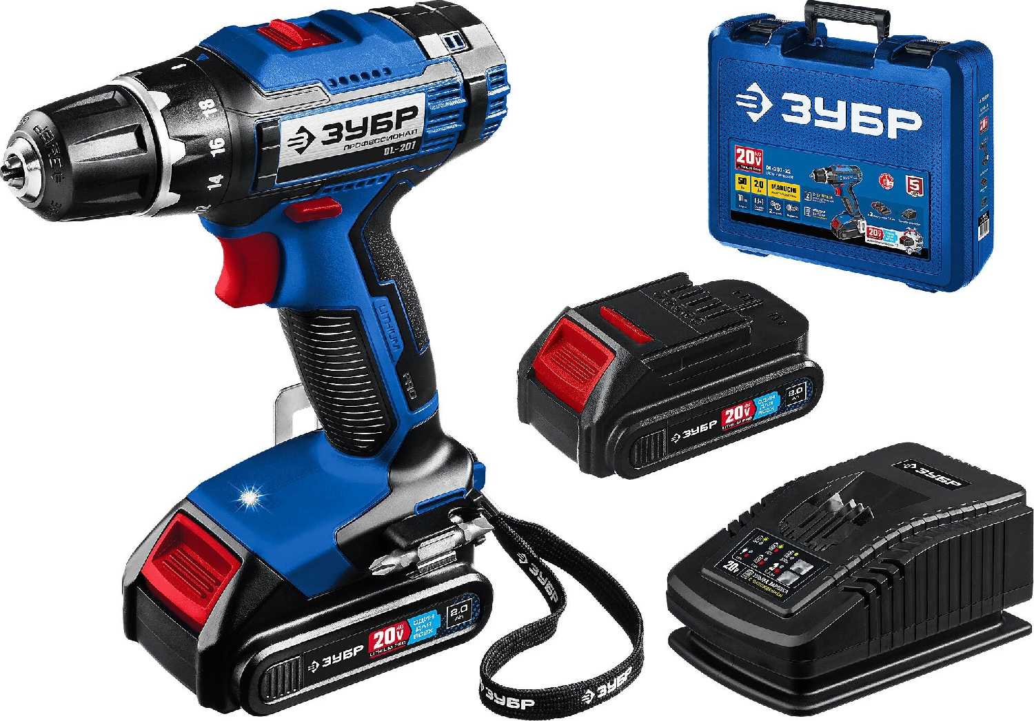 Аккумуляторная дрель-шуруповерт ЗУБР DL-201-22 фотография 3