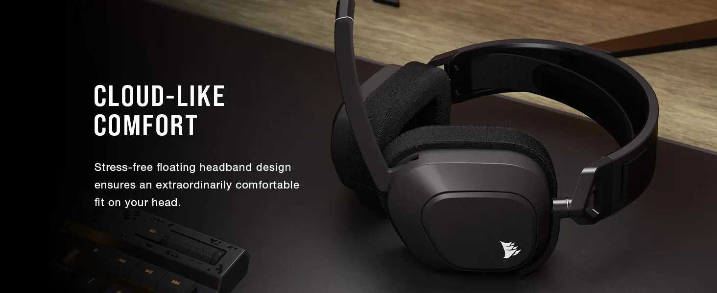 Беспроводная игровая гарнитура Corsair HS80 MAX с Bluetooth - Dolby атмосферs-качественным микрофоном фотография 10