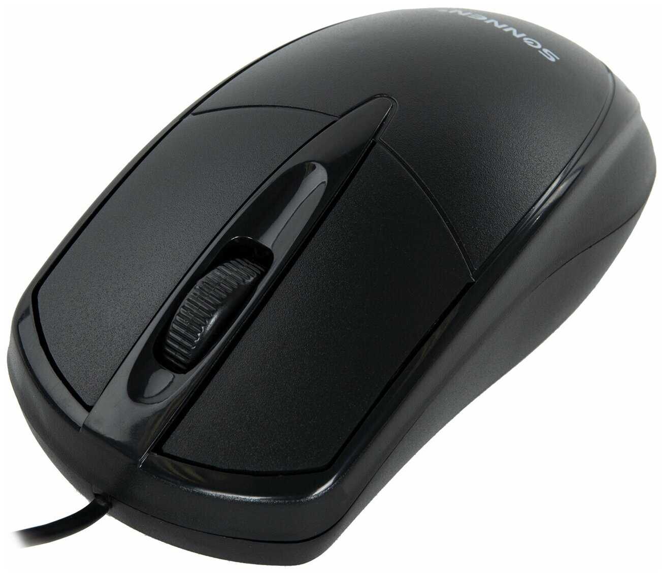 Мышь проводная Sonnen B61, Usb, 1000 dpi, 2 кнопки + колесо-кнопка, оптическая, черная, 513513 фотография 4