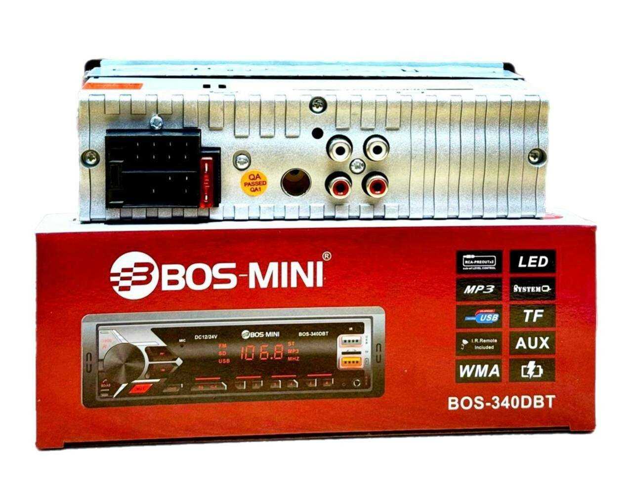 Автомагнитола поддержка 12V и 24V, 1 DIN с Bluetooth, AUX, USB фотография 2