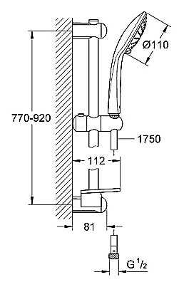 Душевой гарнитур Grohe Euphoria 110 Massage 27226DL1, фотография 1