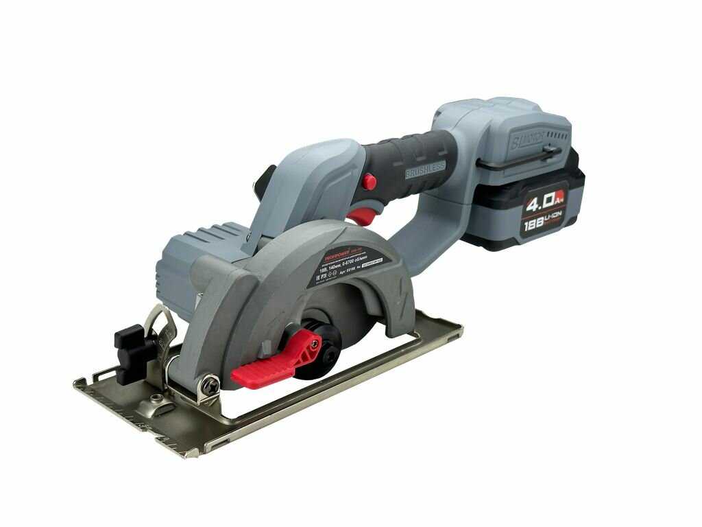 Аккумуляторная пила ProfiPower Циркулярная пила DHS-18V (18В, Li-ion, 4.0Ач, 140мм, 6700об/мин) фотография 13