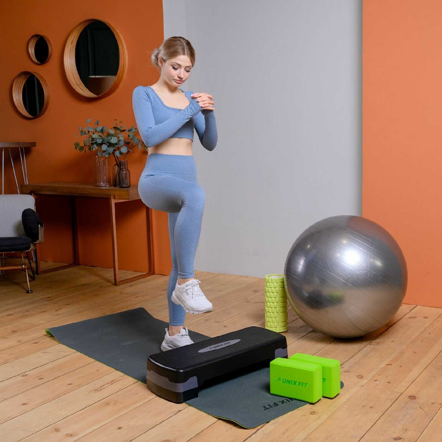 Степ-платформа UNIX Fit (3 уровня, 80 см) фотография 13