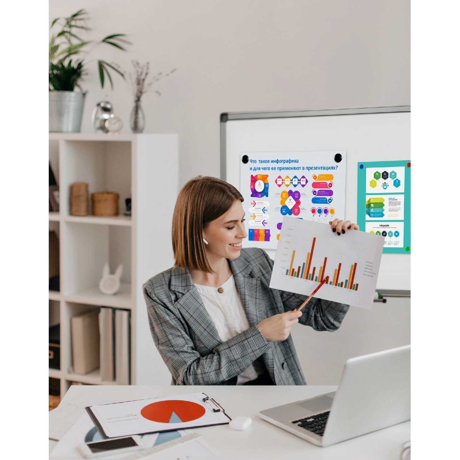 Доска магнитно-маркерная Silwerhof 100x150см фотография 11