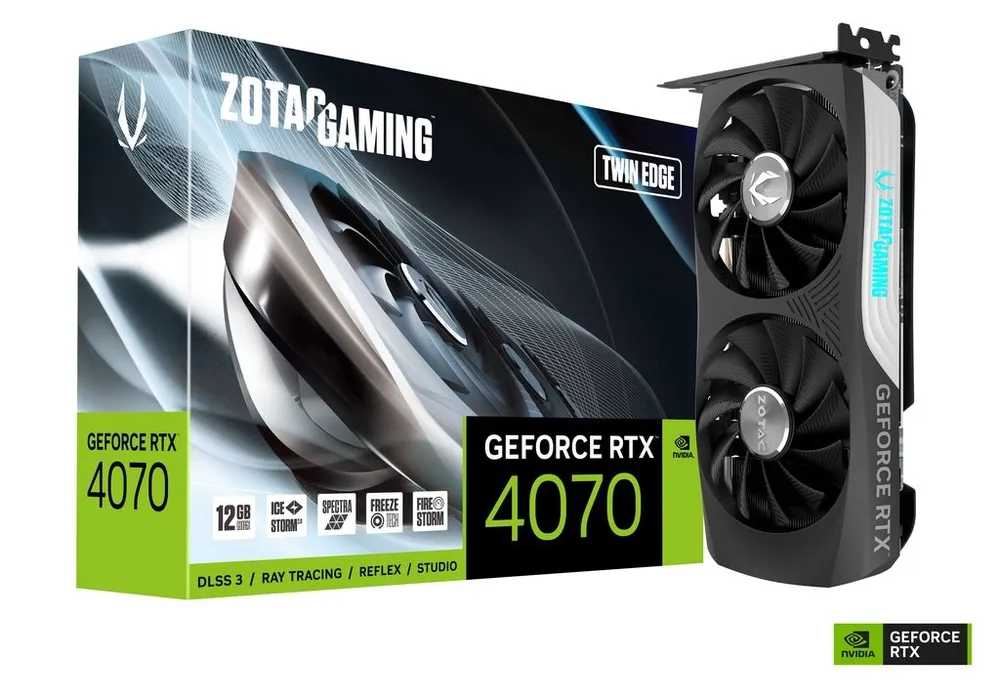 Видеокарта ZOTAC GeForce RTX 4070 Twin Edge (ZT-D40700E-10M)