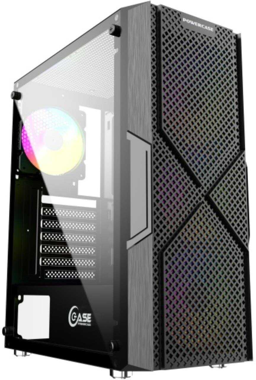 Корпус Powercase Mistral T4B, Tempered Glass, 4x 120mm 5-color fan фотография 4
