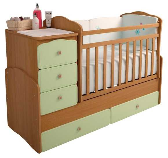 Кроватка Фея 2150 (трансформер), трансформер, поперечный маятник фотография 1