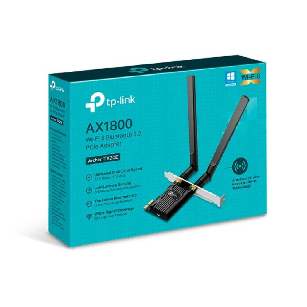 Сетевая карта TP-Link Archer TX20E Wi-Fi AX1800 Bluetooth 5.2 фотография 1