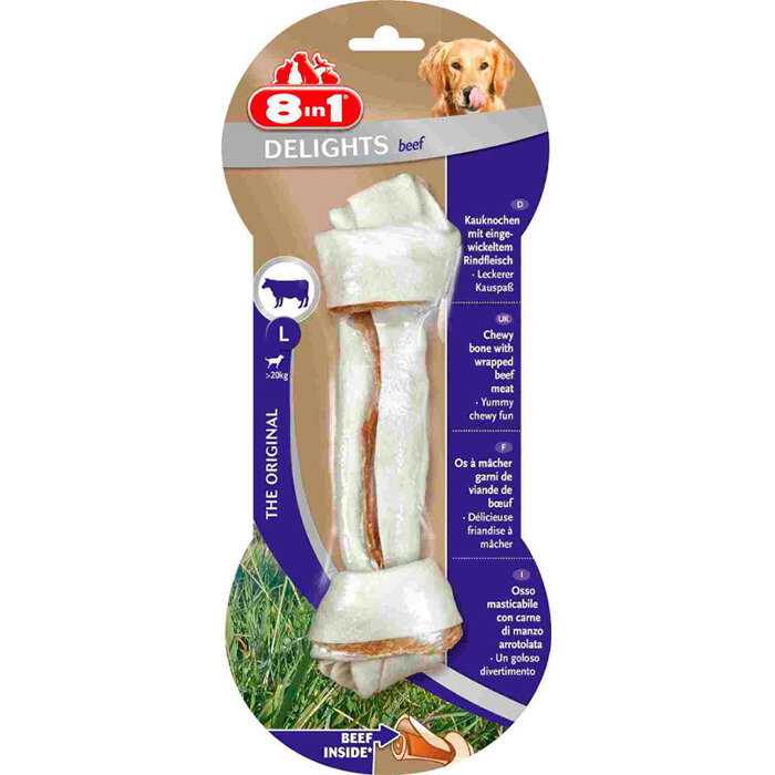 Лакомство для собак 8 In 1 Delights Beef Косточка (21 см) фотография 9