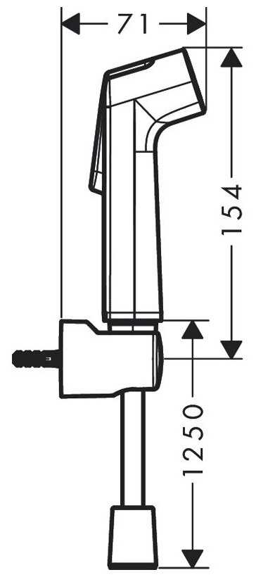 Гигиенический ручной душ Hansgrohe 1jet S (29234000) фотография 2