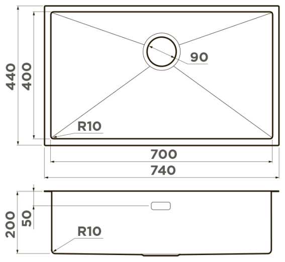 Кухонная мойка OMOIKIRI Taki 74-U/IF-LG нерж. сталь/светлое золото фотография 6