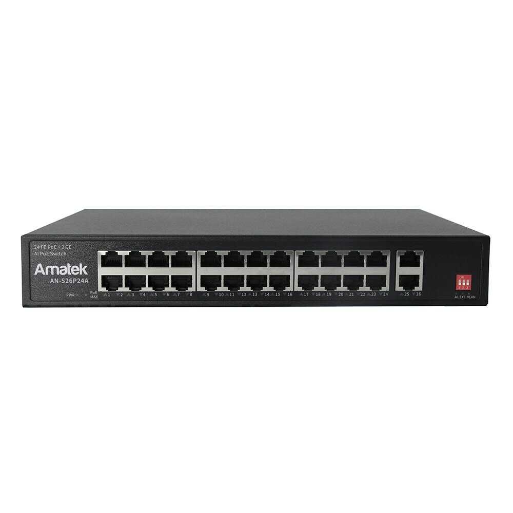 Коммутатор Amatek AN-S26P24A 26 портов PoE+ до 300Вт (7000619)