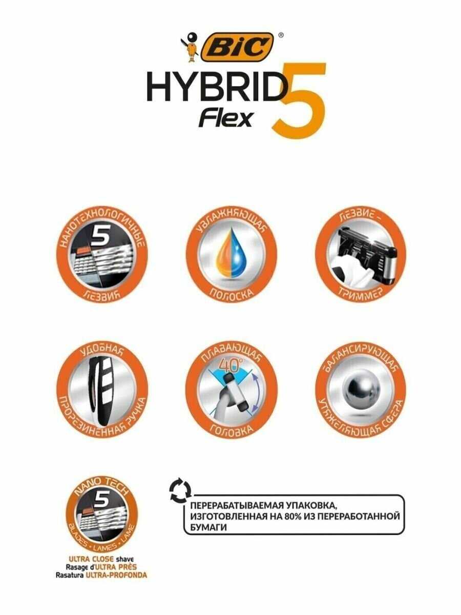 Мужская бритва BIC Hybrid 5 Flex фотография 8