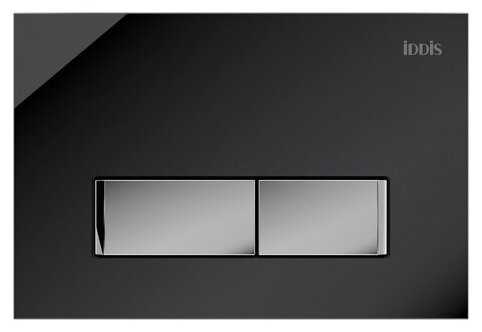 Клавиша смыва, черное стекло, Uniglass, 010, IDDIS, UNG10GBi77 фотография 2