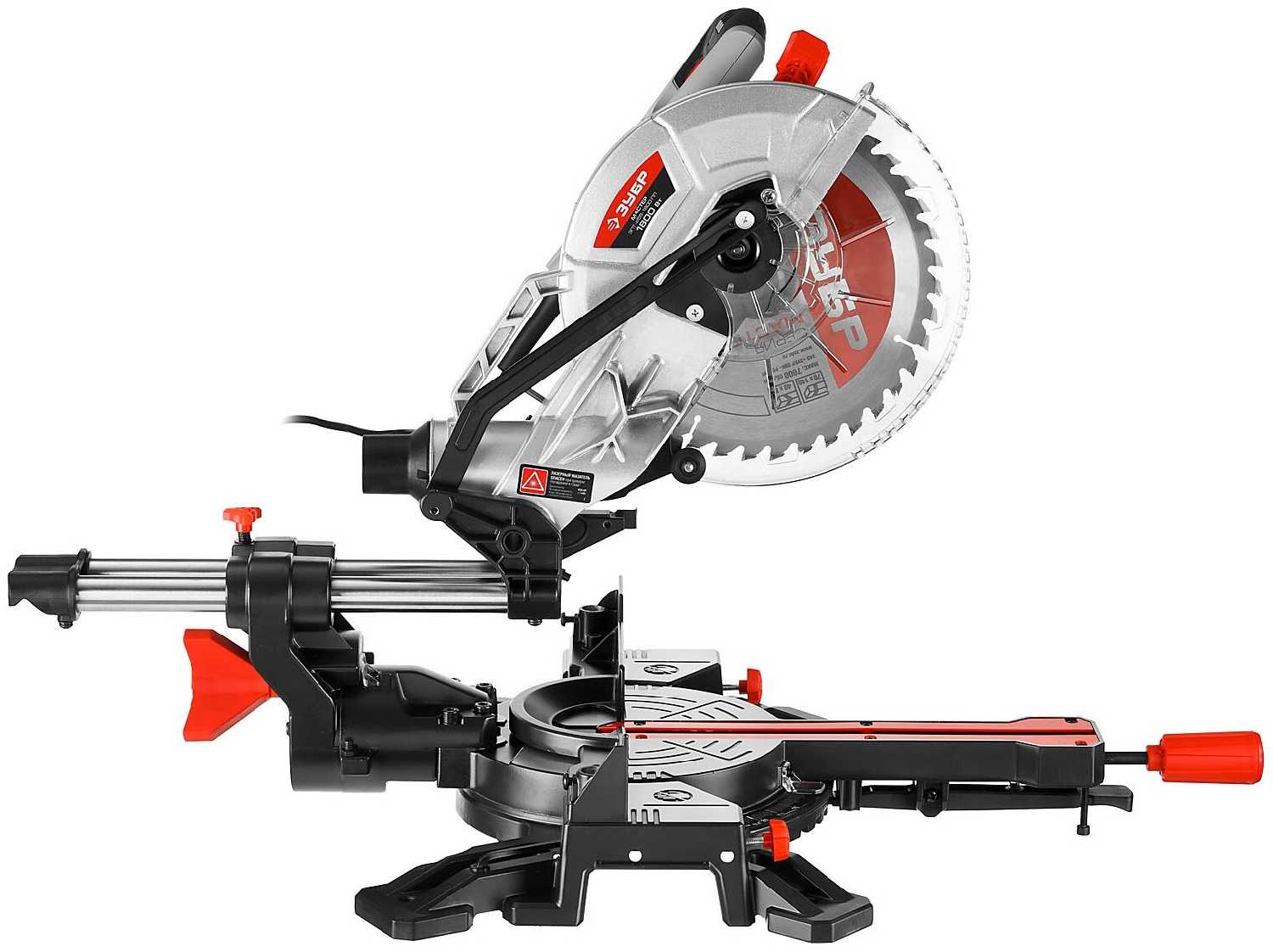 Торцовочная сетевая пила ЗУБР Торцовочная пила с протяжкой ЗПТ-255-1800 фотография 2