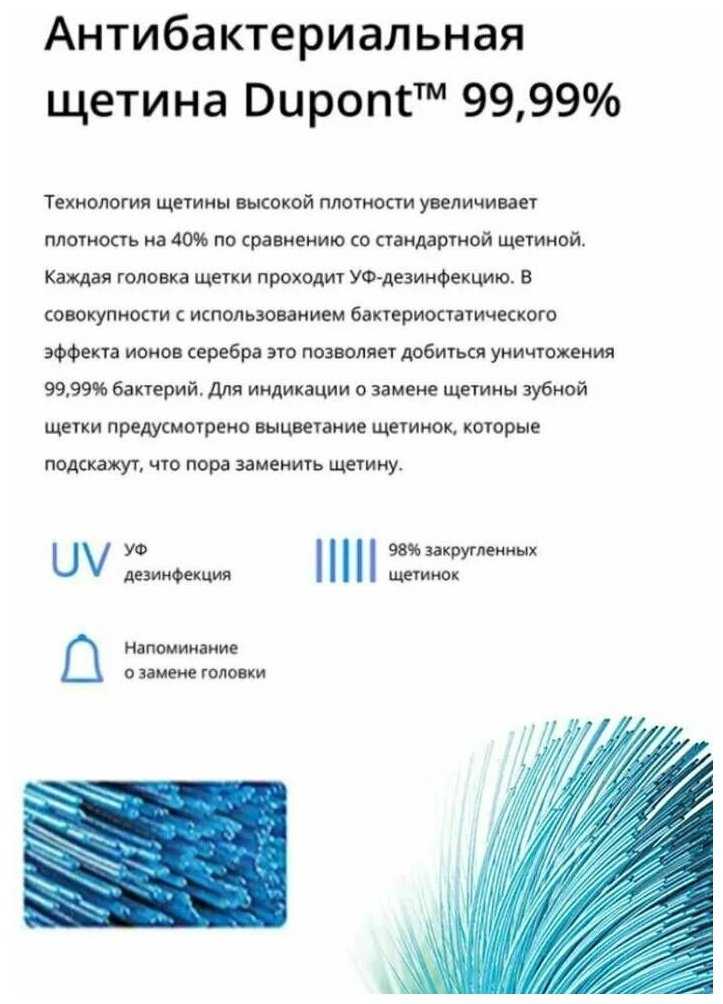 Детская ультразвуковая щетка SOUNESS Electric toothbrush фотография 5