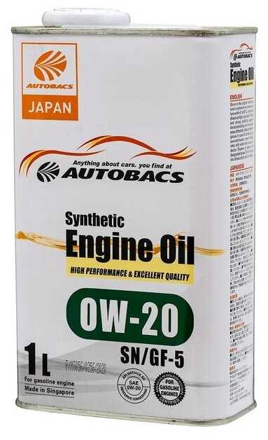 Синтетическое моторное масло Autobacs Synthetic Engine Oil 0W-20 SN/GF-5 фотография 2