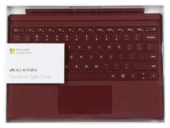 Клавиатура Microsoft Surface Pro Signature Type Cover Burgundy фотография 1