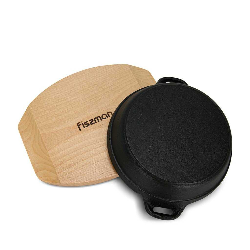 Сковорода FISSMAN Сковорода с ручками [18x4.4 см; чугун] фотография 4