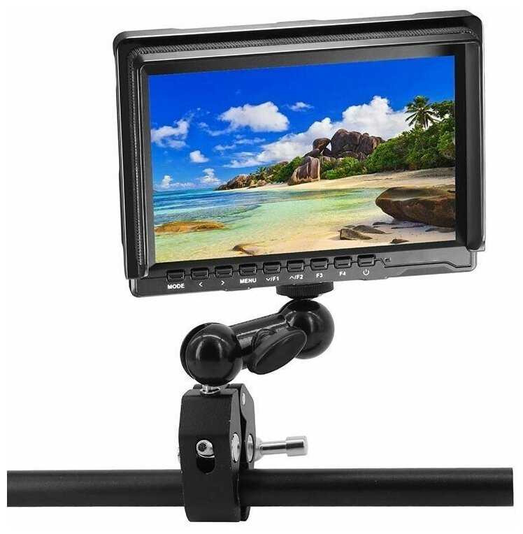 Прищепка струбцина алюминиевая с поворотной головкой для экшен камер Sony Action Cam, Xiaomi YI, Insta360 One X фотография 3