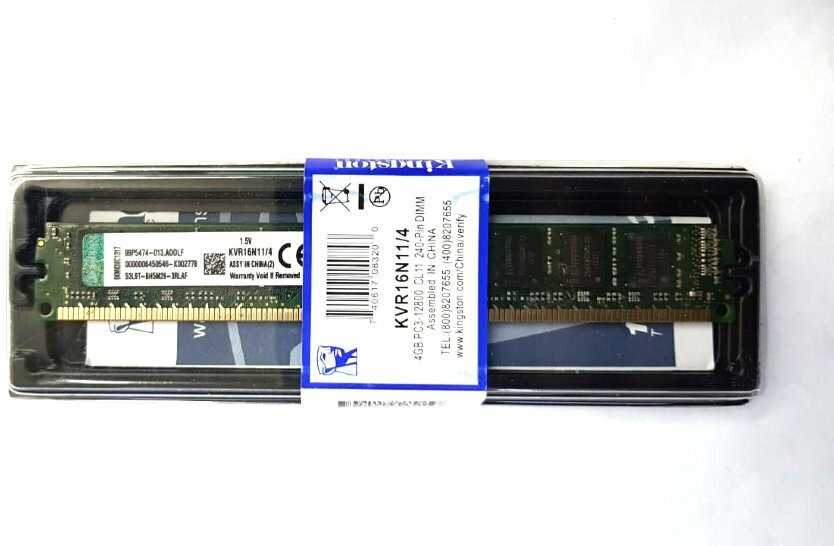 Оперативная память Kingston ValueRAM 4 ГБ DDR3 DIMM CL11 (KVR16N11/4) фотография 1