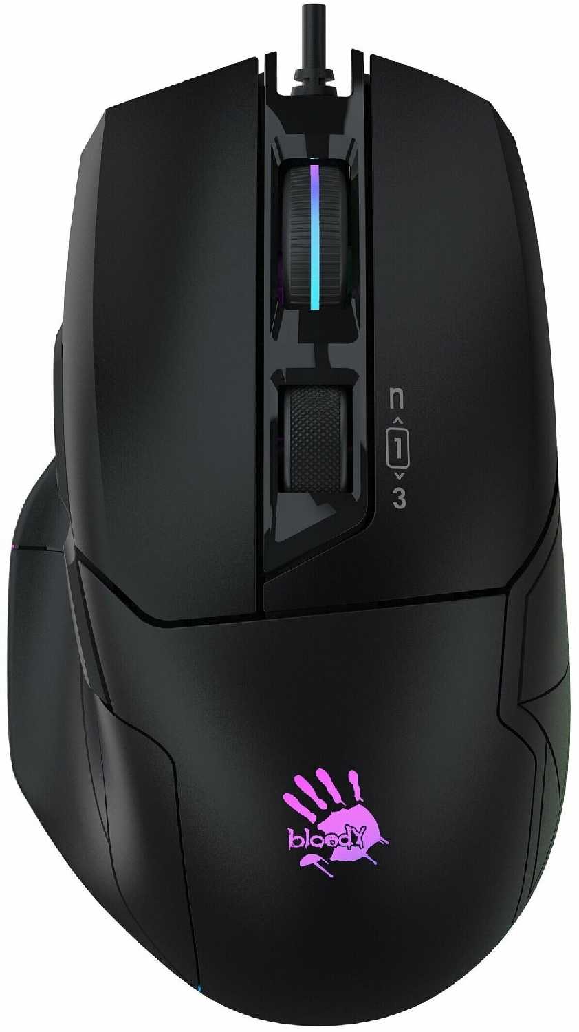 Игровая мышь Bloody W70 Max Punk, желтый/черный фотография 5