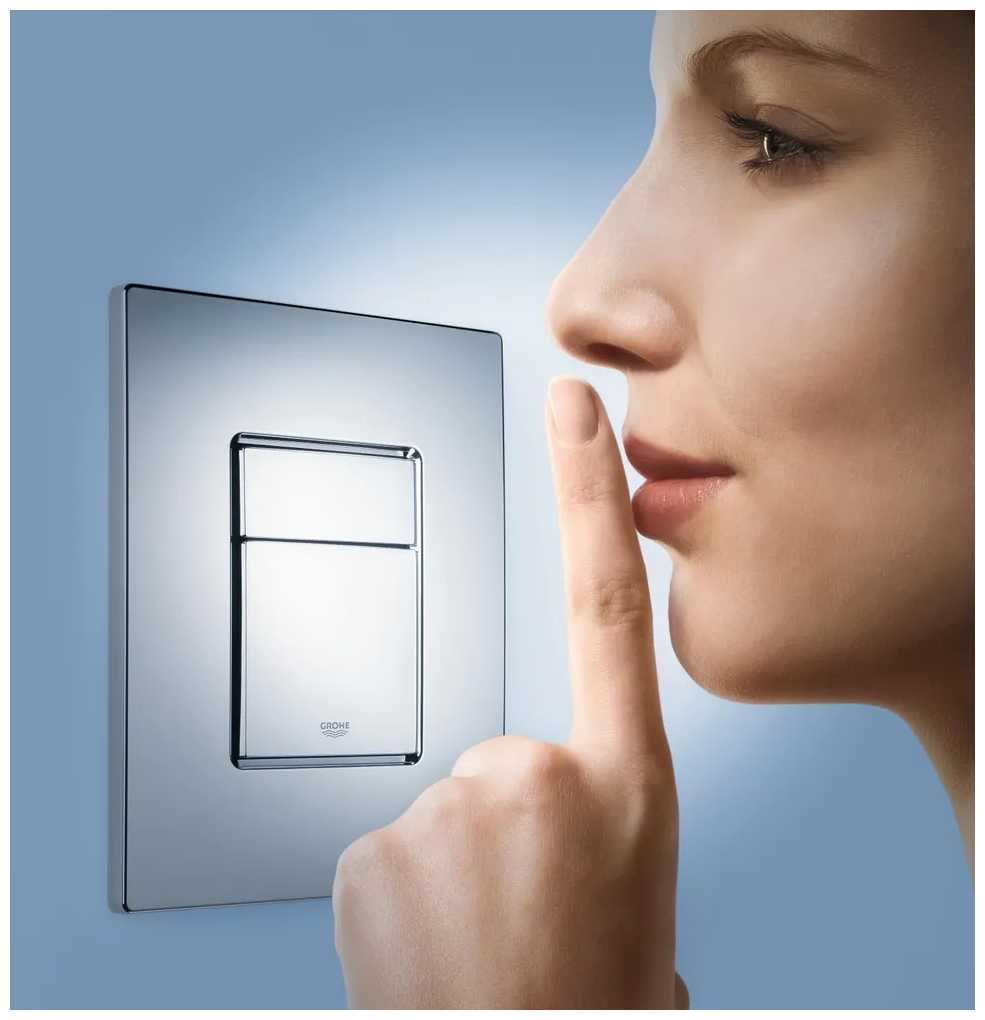 Кнопка смыва Grohe пневматическая для инсталляции Rapid SL, хром (6669200w) фотография 1