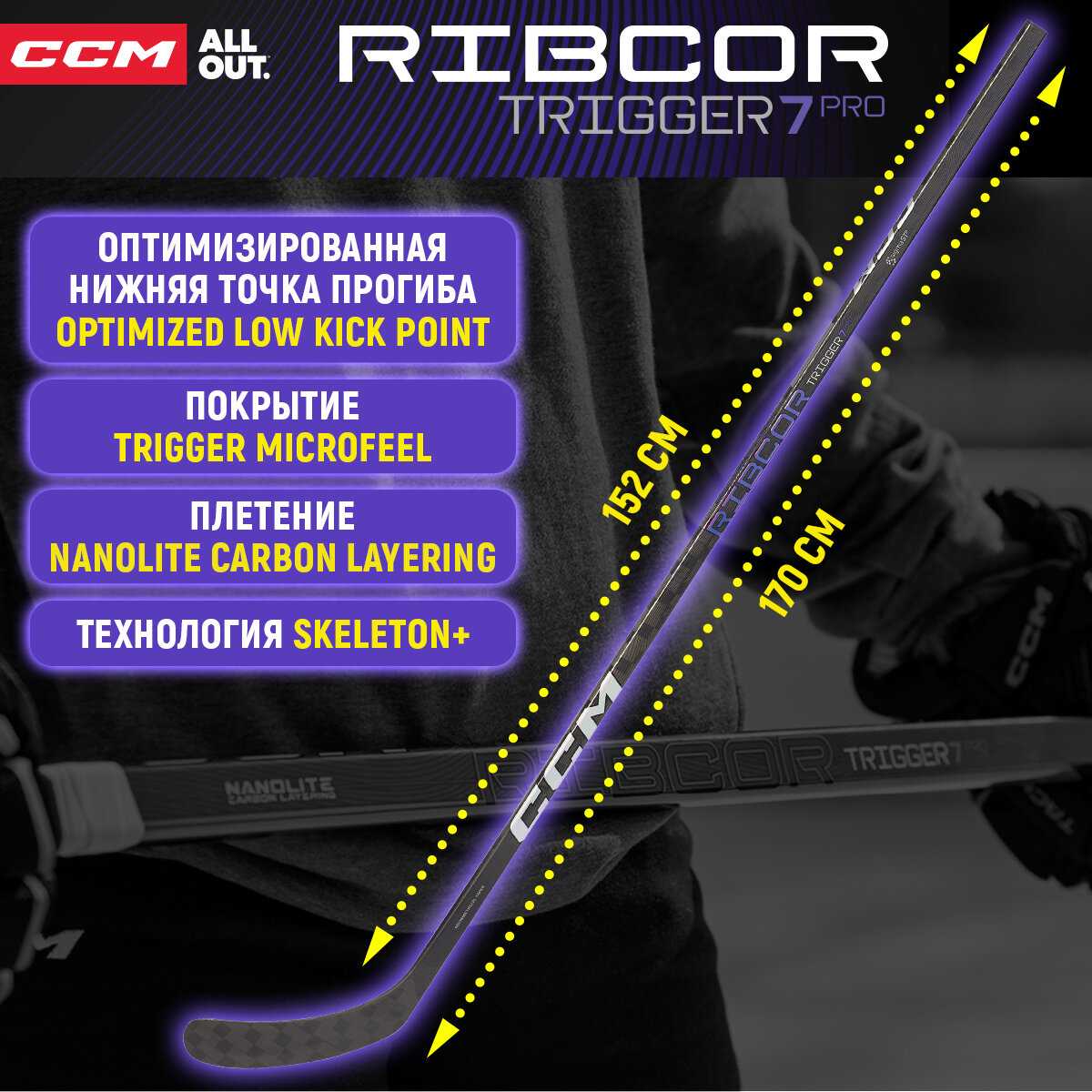 Клюшка хоккейная CCM HS TRIGGER 7 PRO SR фотография 10