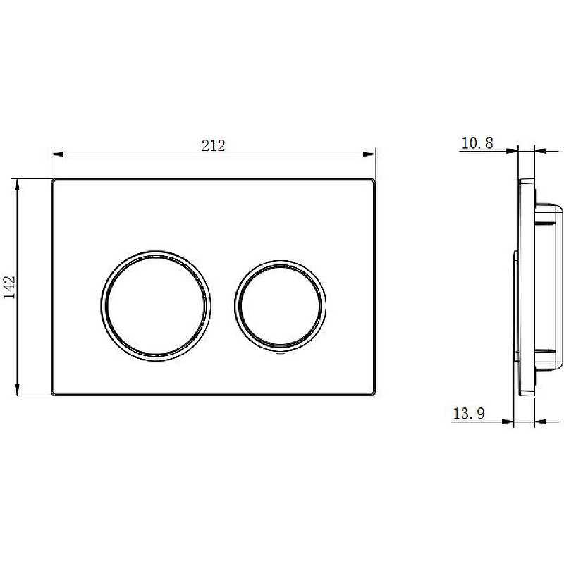 Клавиша смыва Aquatek Small (TDI-0000001) фотография 1