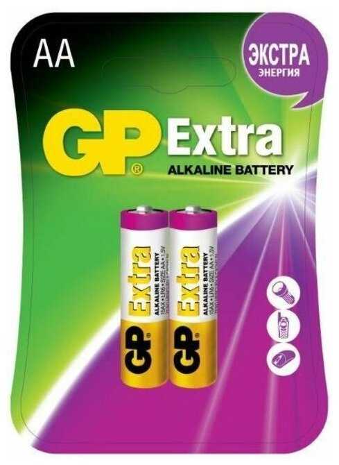 Батарея GP Extra Alkaline 15AX LR6 AA (2шт) блистер