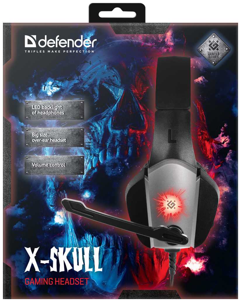 Компьютерная гарнитура Defender X-Skull фотография 8