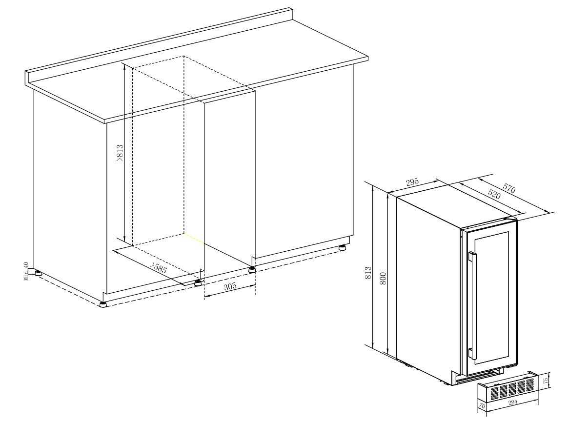 Встраиваемый винный шкаф TEMPTECH PRESX30DB фотография 8