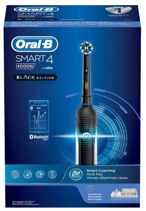 Электрическая зубная щетка Oral-B Smart 4 4000N Black edition фотография 2