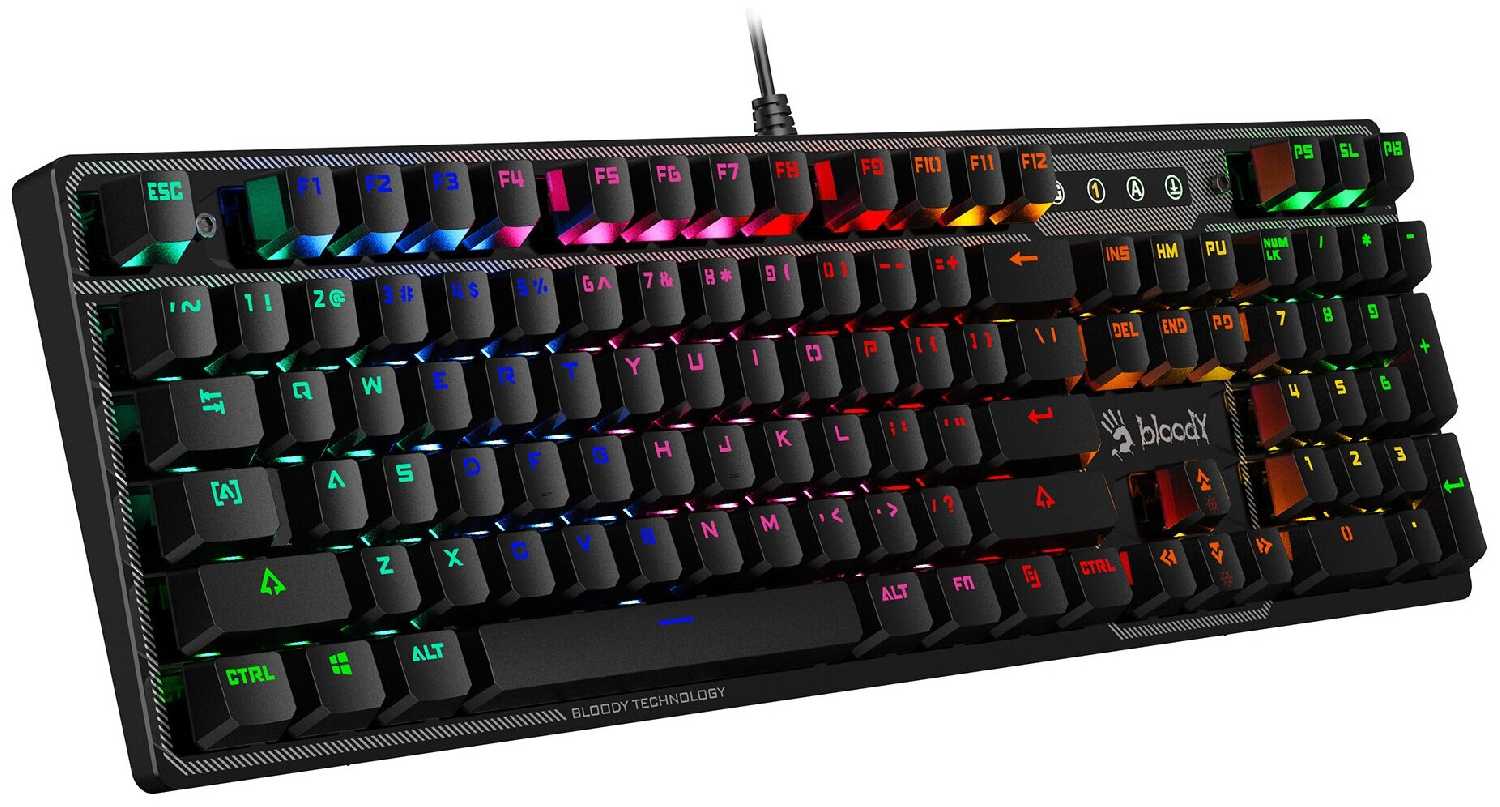 A4Tech Клавиатура A4Tech Bloody B750N DESTINY механическая серый USB Multimedia for gamer LED фотография 5