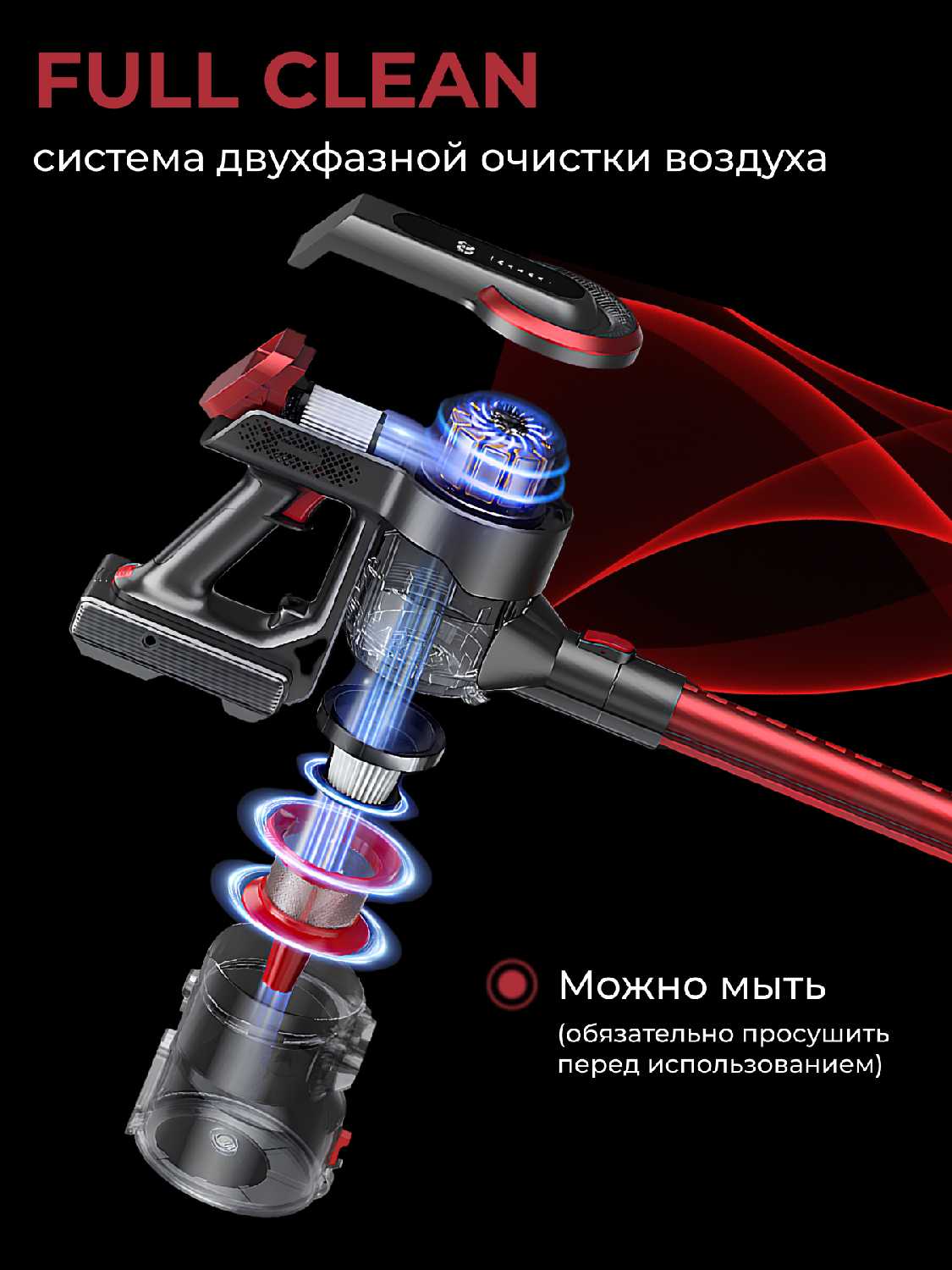 Вертикальный беспроводной пылесос Prism (250 Вт) фотография 3