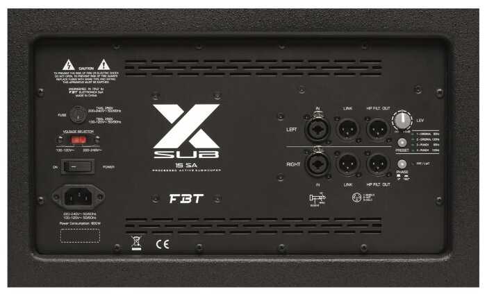 Сабвуфер FBT X SUB 15SA фотография 2
