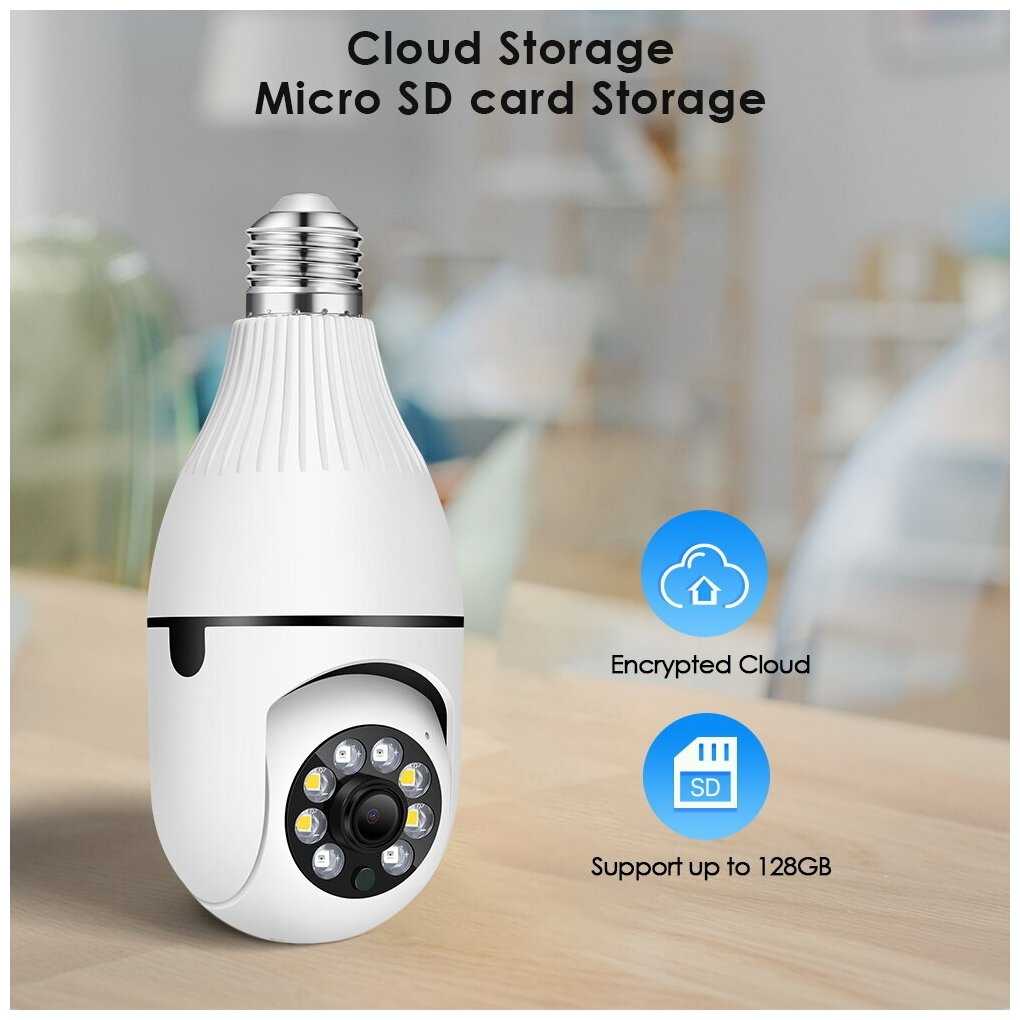 Wi-Fi IP-камера с микрофоном, 3MP, XMeye, 2.8 мм (~90°), динамик, microSD, питание 220В (E27) | ORIENT WF-306 фотография 7