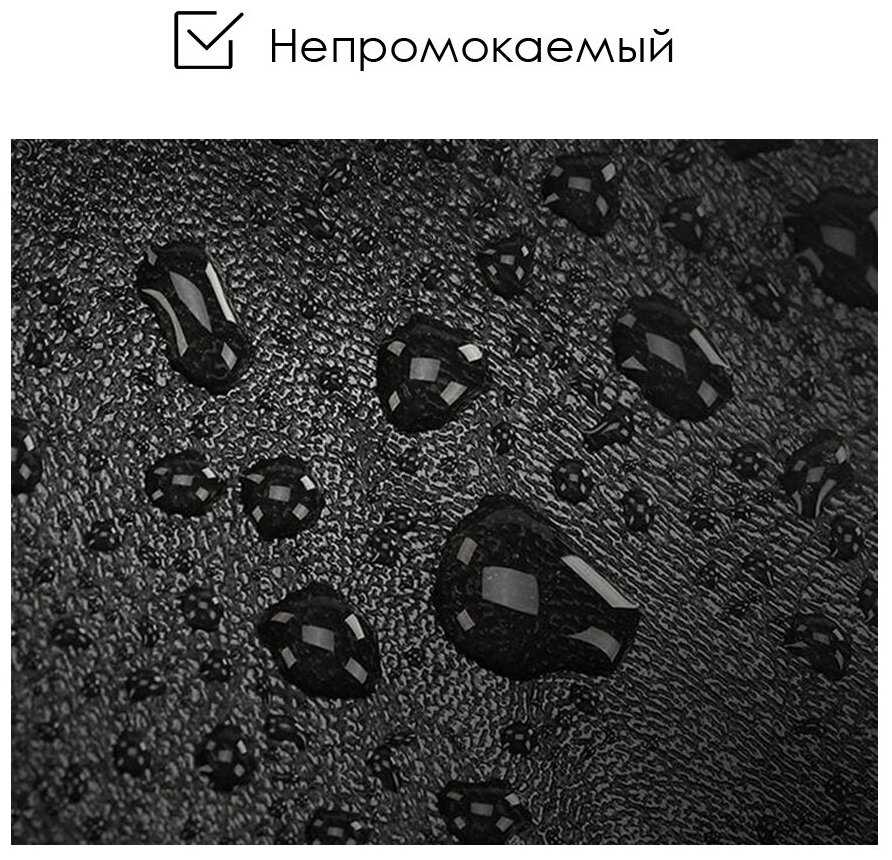 Рюкзак кожаный мужской и женский черный для ноутбука городской, повседневный на молнии, стильный и модный, большой TEVIN унисекс фотография 8