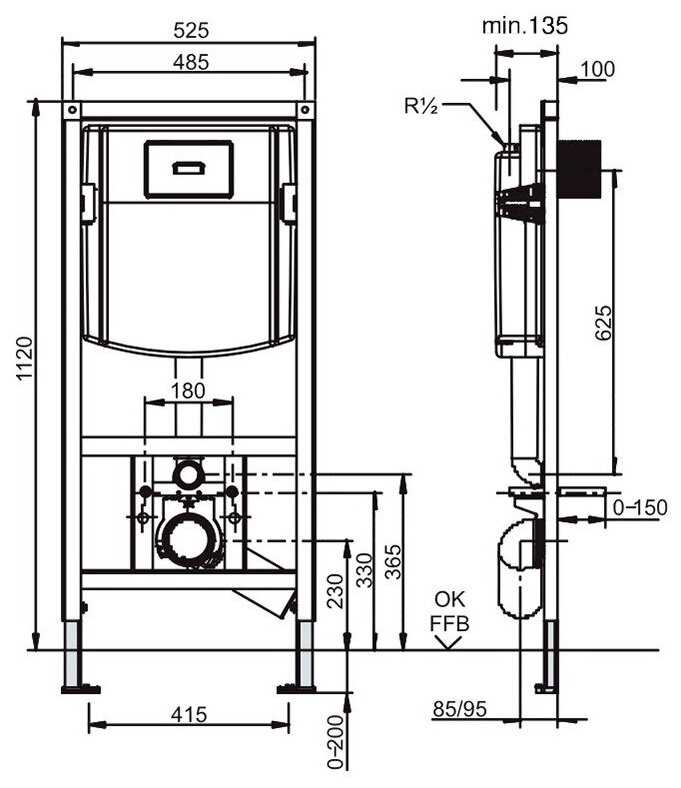 Рамная инсталляция Villeroy & Boch ViConnect (92246100) фотография 3
