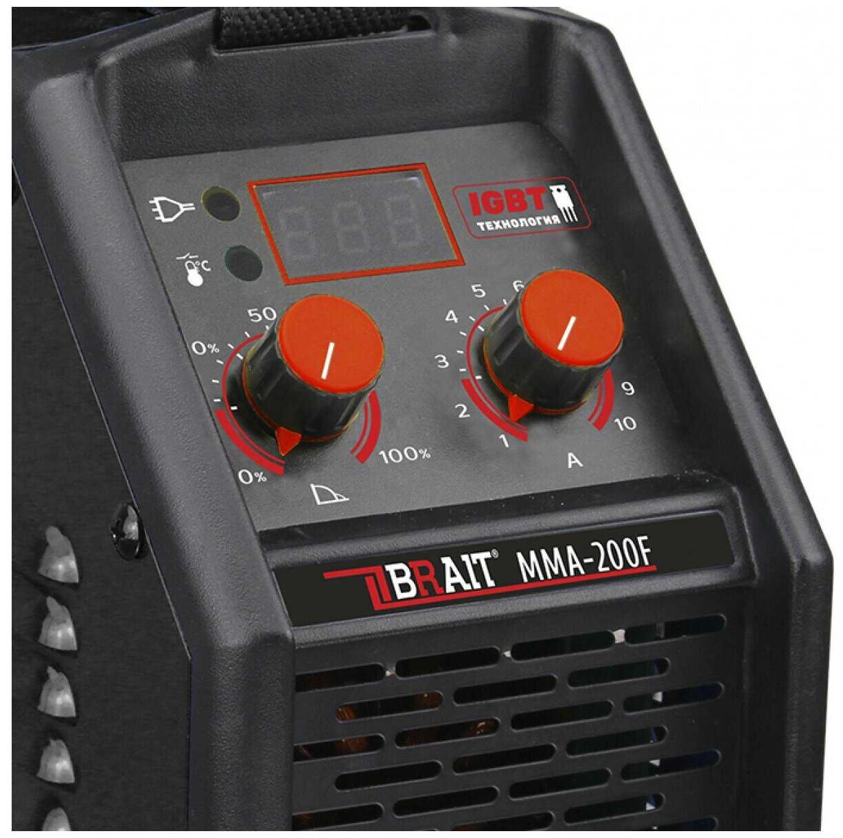 Инвертор сварочный ММА-200F (20-200А; d.1.6-4мм, защита от перегрева, антизалипание, горячий старт) фотография 5