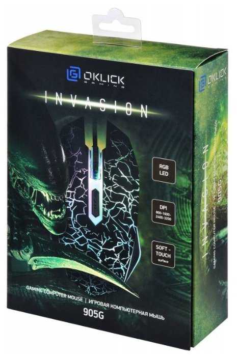 Игровая мышь OKLICK 905G INVASION Black USB фотография 11