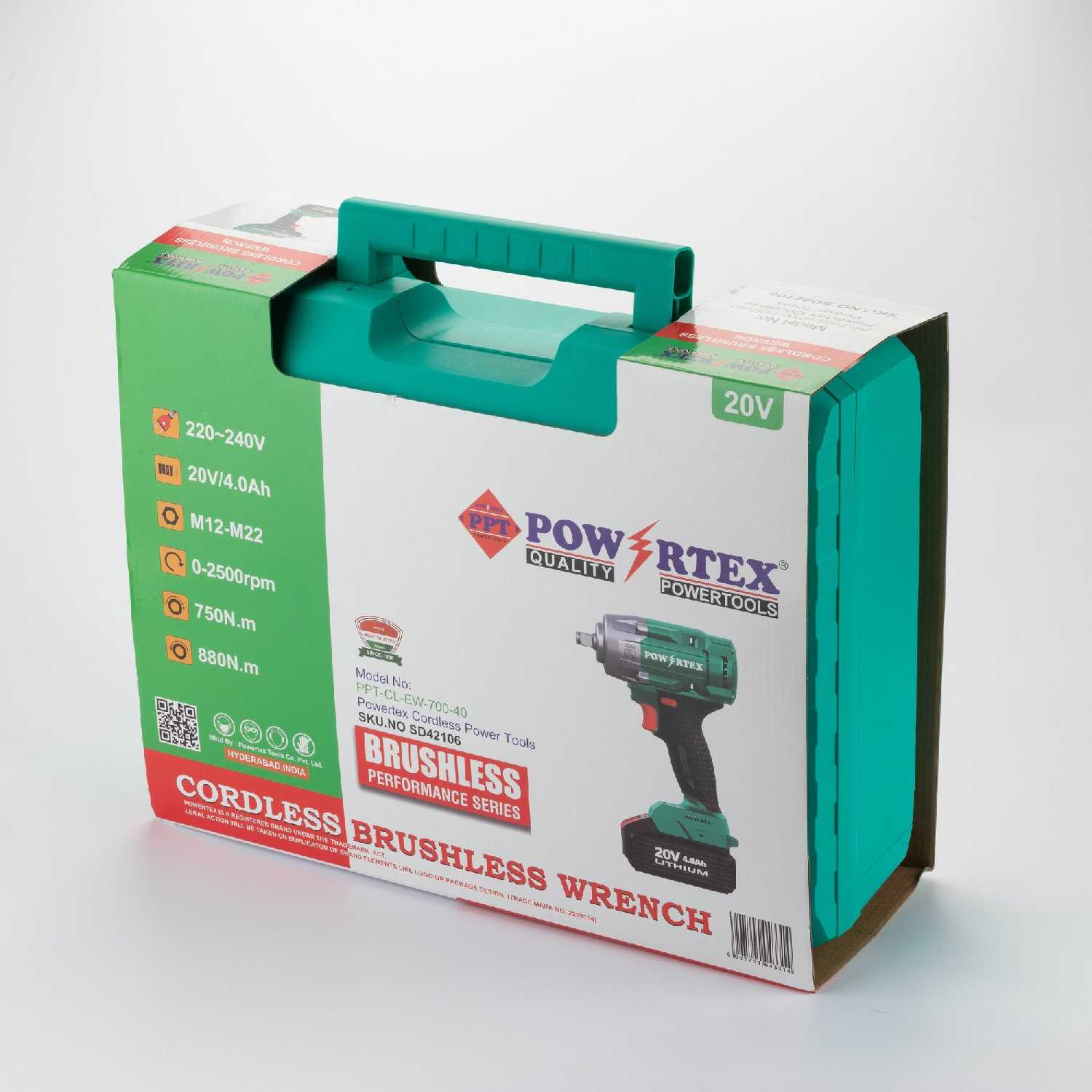 Гайковерт аккумуляторный Powertex Ударный гайковерт (Cordless Brushless Wrench) фотография 6