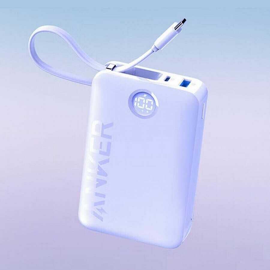 Внешний аккумулятор Anker 335 Power Bank Built-in USB-C Cable (20000mAh 22.5W)
