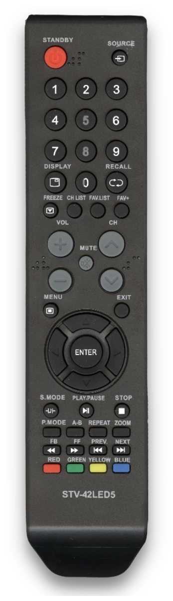 Пульт PDUSPB STV-42LED5 для телевизора Shivaki / Telefunken TF-LED32S26