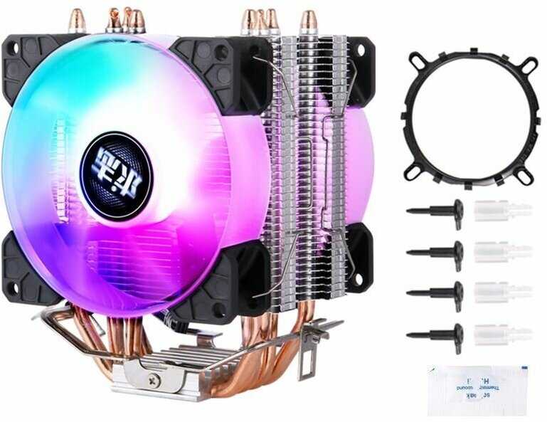 Кулер для процессора QiuZhi QZ806-2Y-RGB-PWM фотография 2