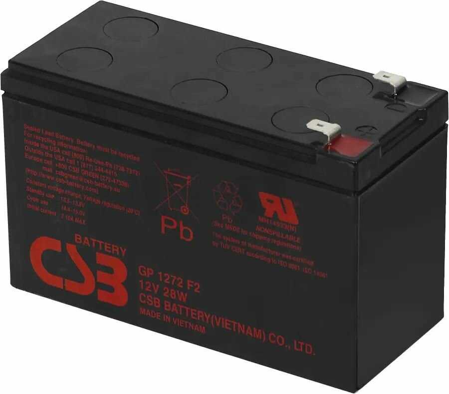Аккумуляторная батарея CSB GP 1272 F2 (28W 12В) фотография 11