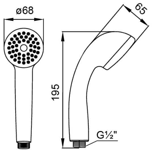Лейка для душа Milardo 1401F68M18 фотография 1