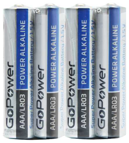 Батарейка GoPower LR03 AAA BOX20 Shrink 4 Alkaline 1.5V - 20шт. фотография 5